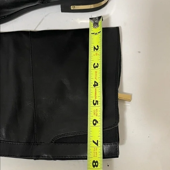 Vince Camuto Black Boots with Gold Buckle - Picture 9 of 11